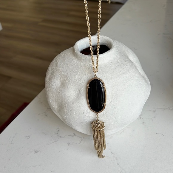Kendra Scott Jewelry Black Gold Kendra Scott Rayne Necklace Poshmark